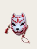 Full Kitsune Fox Japanese Mask - White