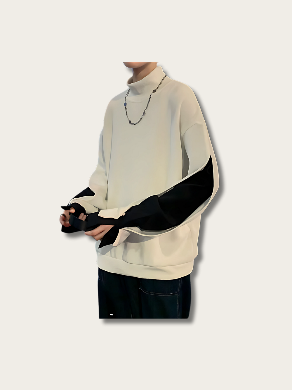 Contrast Flow Japanese Sweatshirt - Small