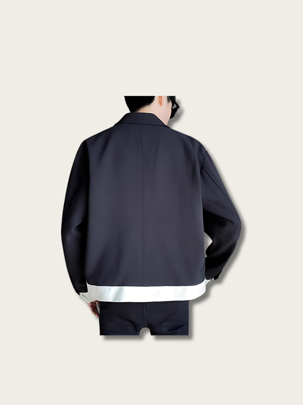 Cool Two Tone Plain Japanese Jacket - Large