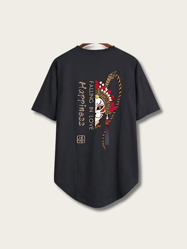 Printed Kitsune Japanese T Shirt - Small