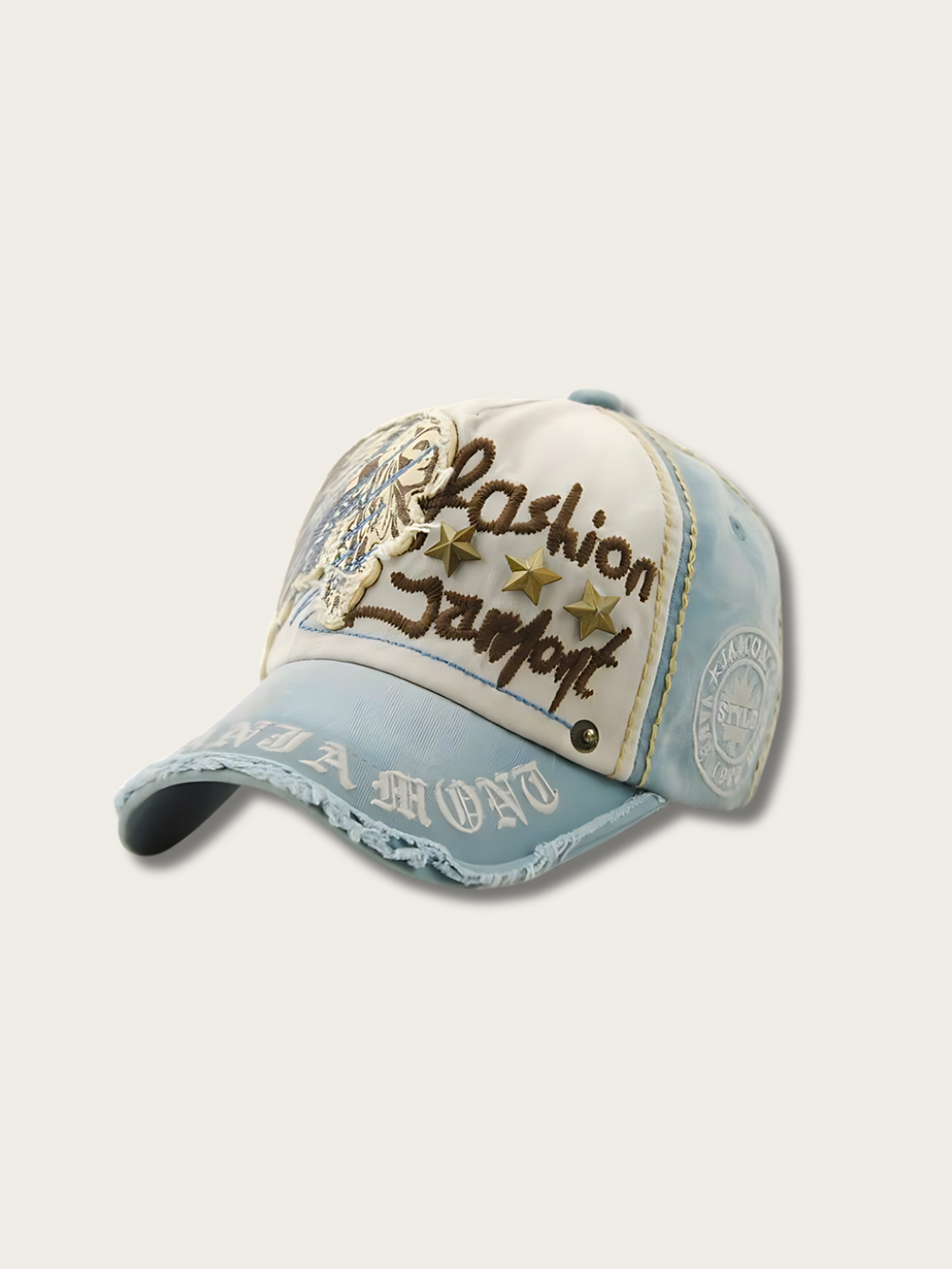 Fashion Star Japanese Denim Cap - Blue