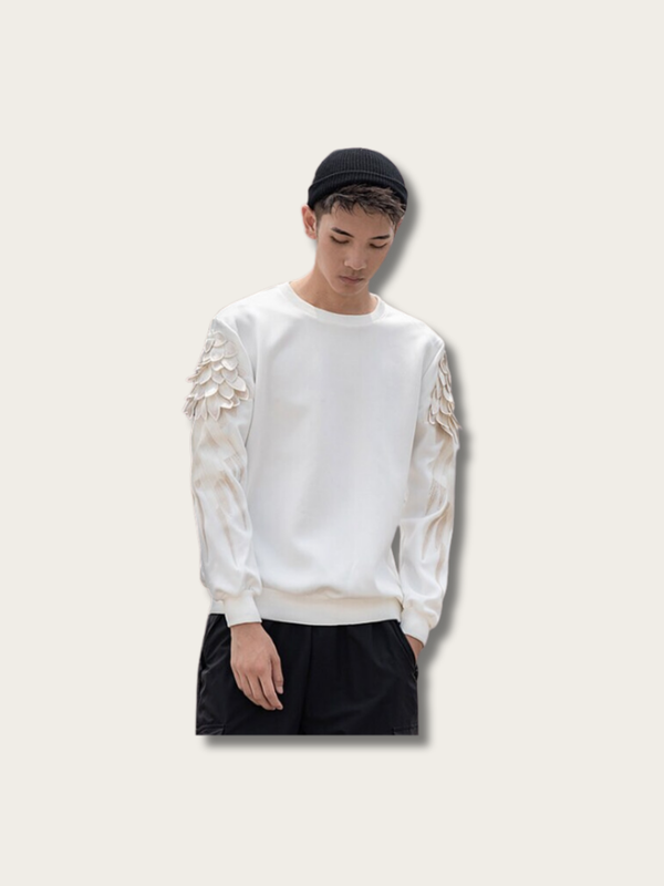 Wing Embroidered Japanese Sweatshirt - Small
