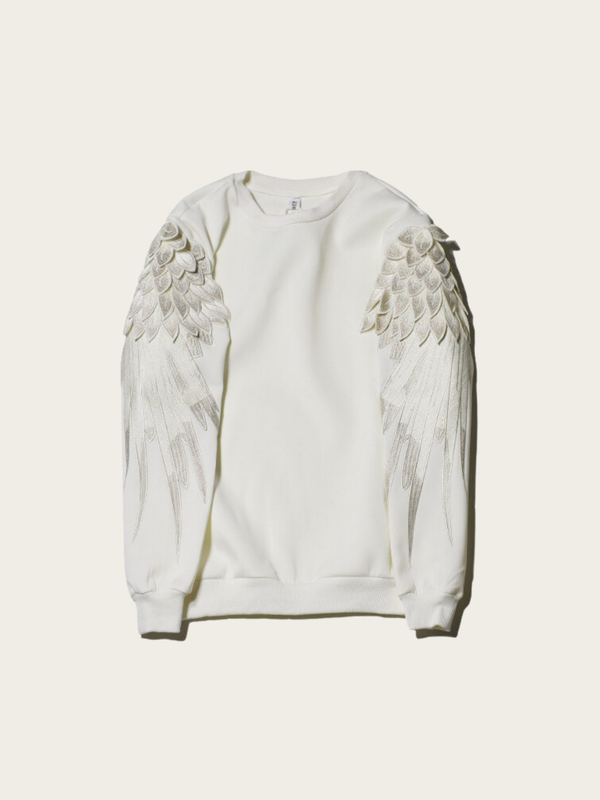 Wing Embroidered Japanese Sweatshirt - Small