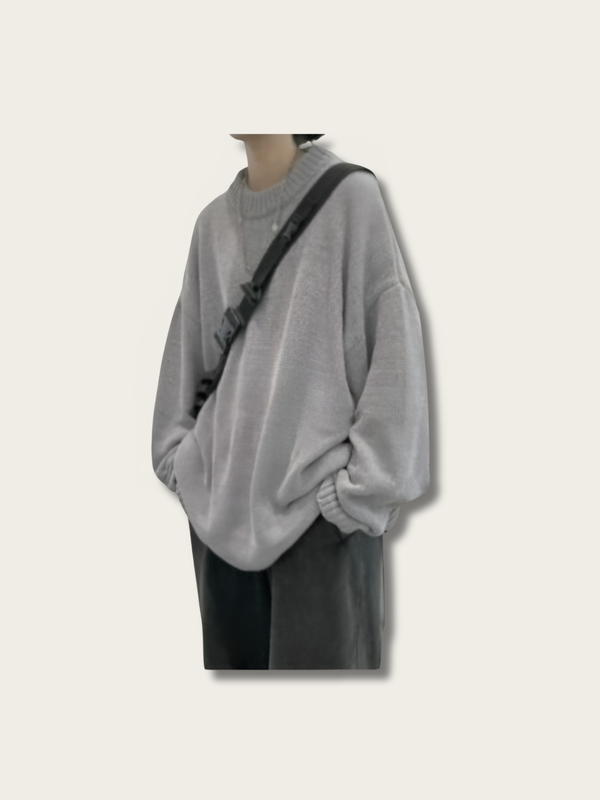 Classic Round Neck Japanese Sweater - Medium