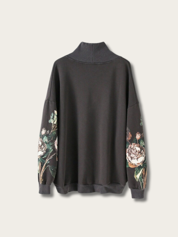 Floral Printed Japanese Sweatshirt - Large