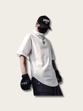 Cowl Cyberpunk Japanese T Shirt - Large
