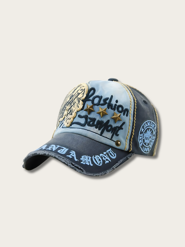 Fashion Star Japanese Denim Cap - Black
