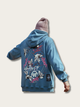 Celestial Crane Harmony Japanese Hoodie - Medium