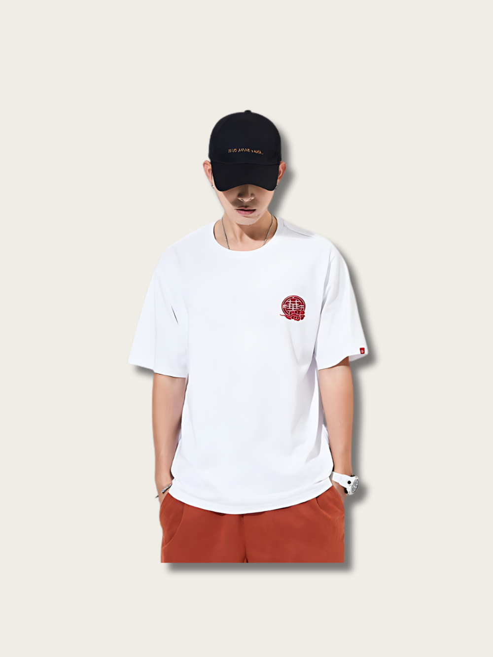 Embroidered Wind Graffiti Japanese T Shirt - Large