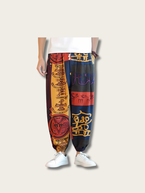 Tribal Harmony Street Japanese Pants - Medium
