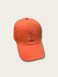 Letter Embroidered Japanese Cap - Orange