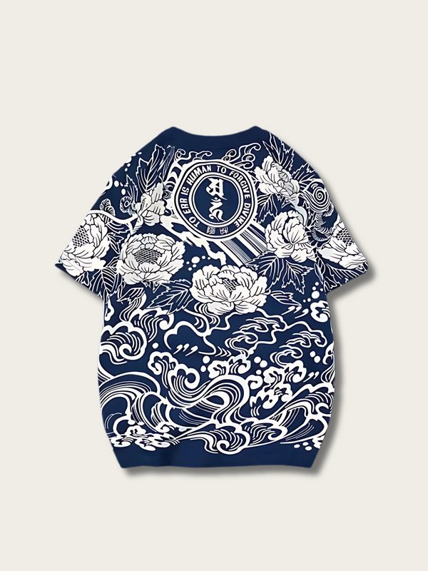 Blossom Wisdom Japanese Wave Shirt - Medium