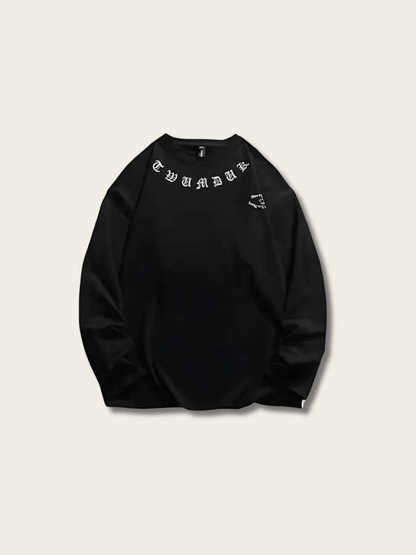Modern Dark Script Japanese Sweater - Small