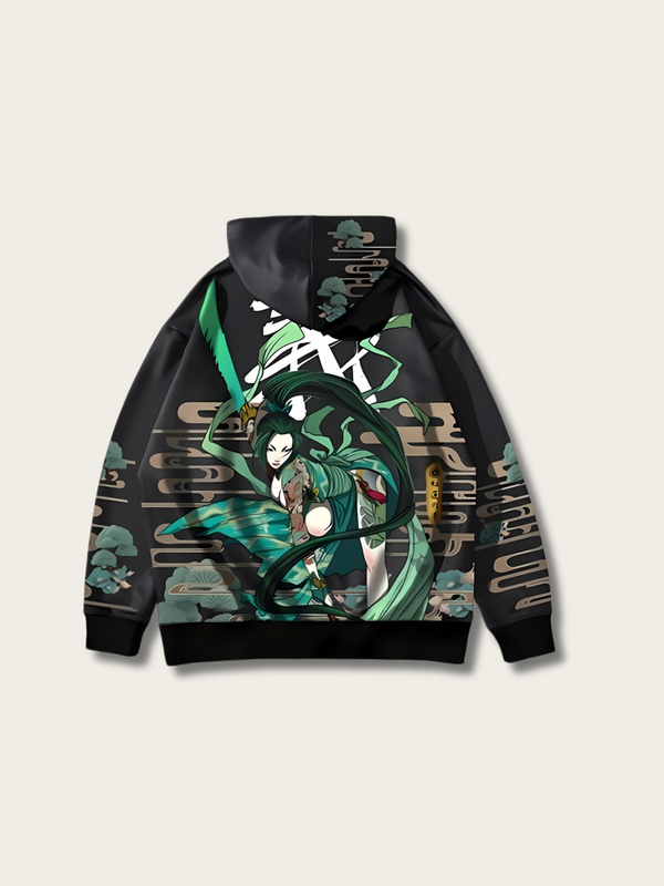 Samurai Spirit Camo Japanese Hoodie - Medium