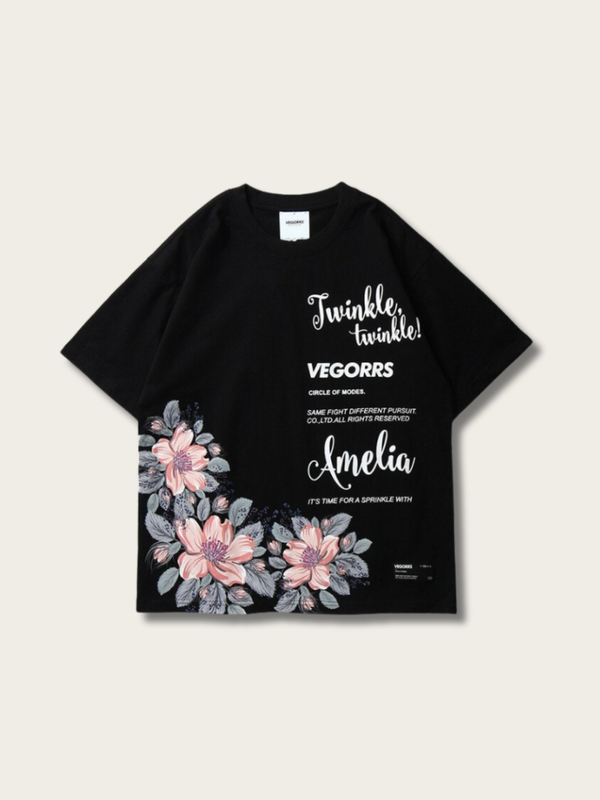 Blooming Flower Japanese Modern T Shirt - Medium
