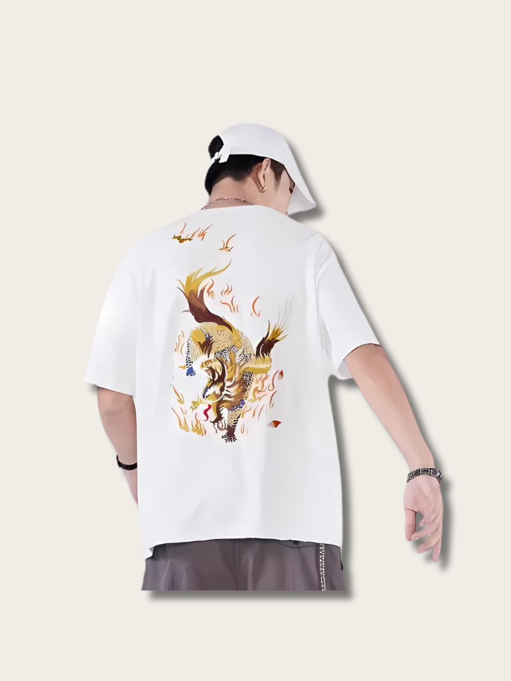 Inferno Tiger Blaze Japanese T Shirt - Large