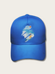 Oil Paint Sunrise Printed Japanese Cap - Blue