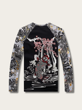 Koi Bloom Shadow Japanese Sweatshirt - Medium