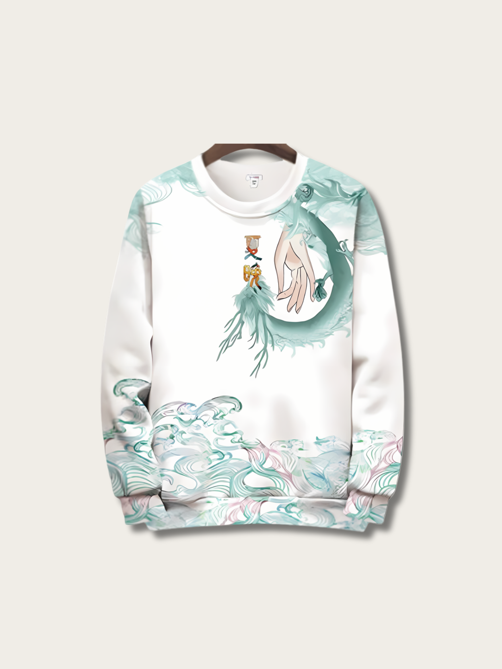 Mystic Aqua Dreams Japanese Sweater - Small