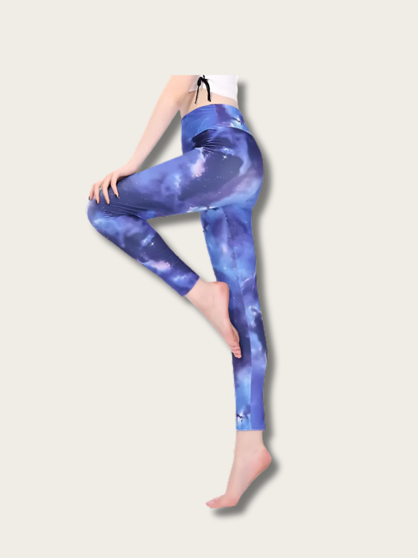 Cosmic Glow Galaxy Japanese Yoga Pants - Pink