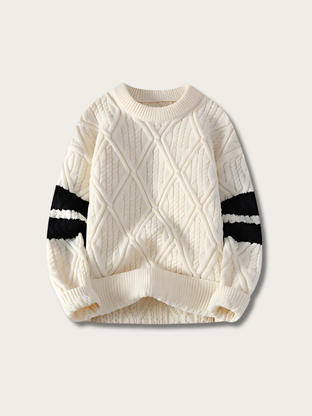Stride Quilted Japanese Knit Sweater - Medium