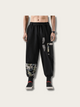 Dragon Flow Patchwork Japanese Jogger Pants - Medium