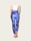 Cosmic Glow Galaxy Japanese Yoga Pants - Blue