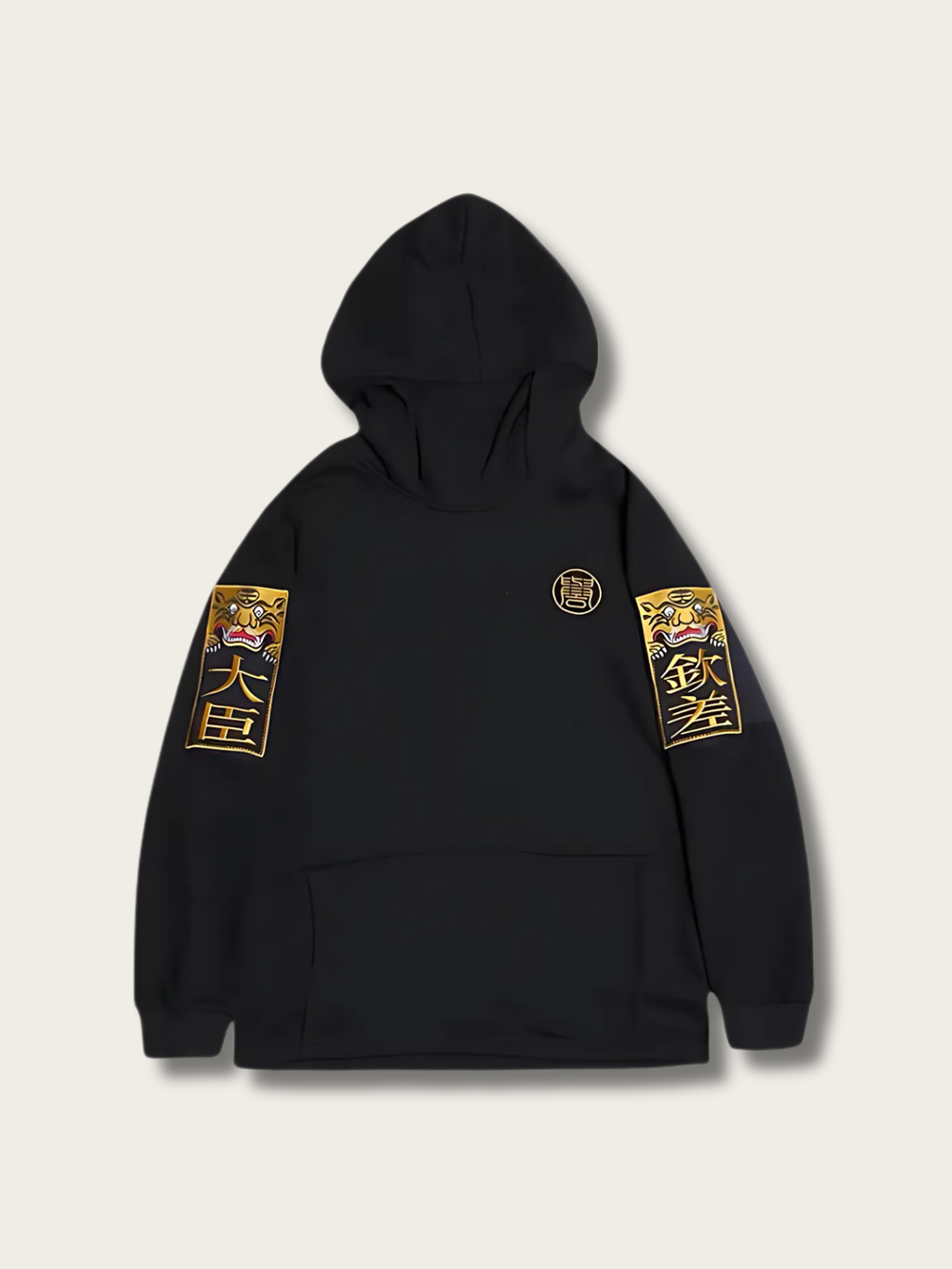 Tiger Crest Black Supreme Hoodie - Medium