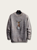Cozy Deer Knitted Japanese Sweater - Small