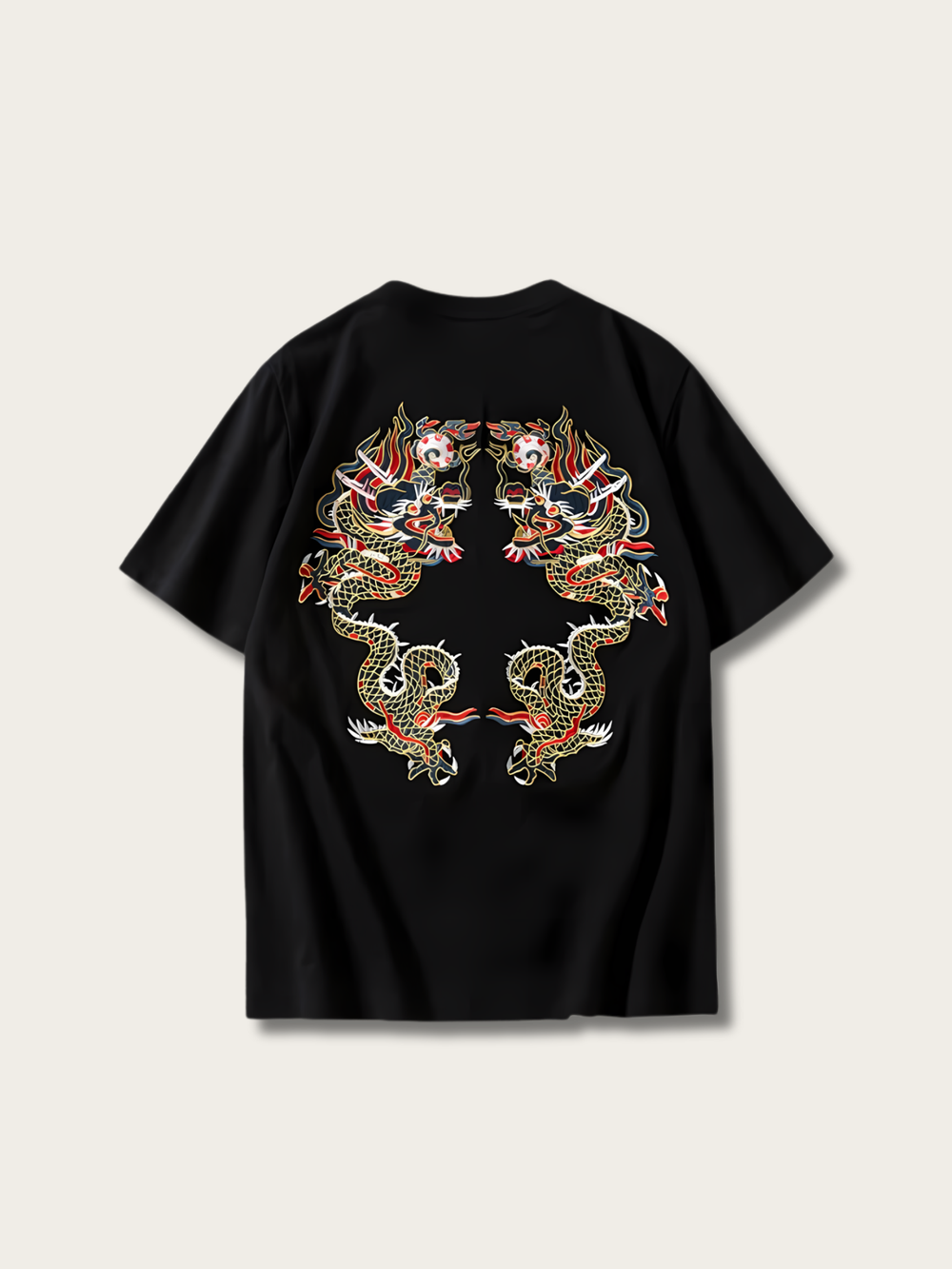 Flying Dragons Japanese T Shirt - Small