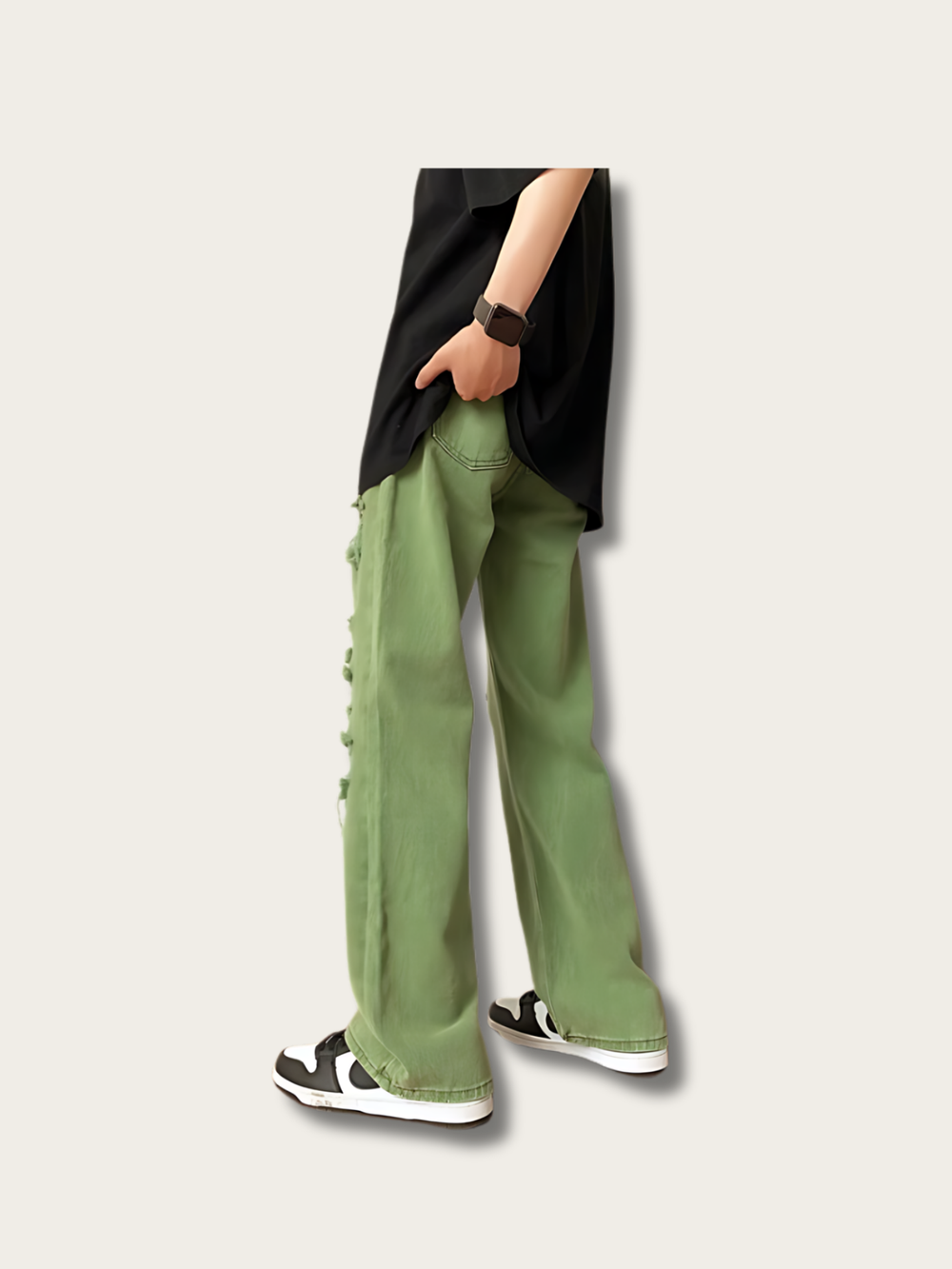 Edge Distressed Japanese Pants - Large
