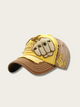 Vintage Fist Patch Japanese Denim Cap - Yellow