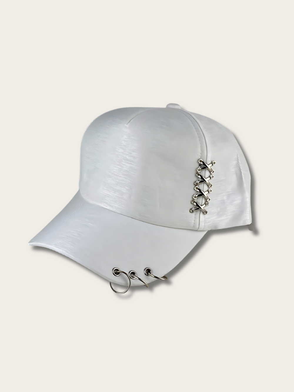 Plain Casual Metallic Japanese Cap - Pink