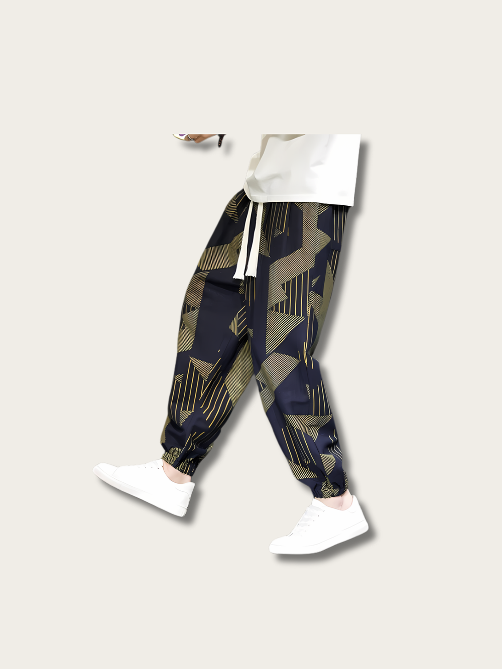 Geometric Blossom Urban Japanese Pants - Medium
