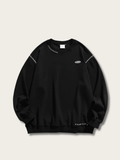 Monochrome Stitch Minimalist Japanese Sweater - Medium