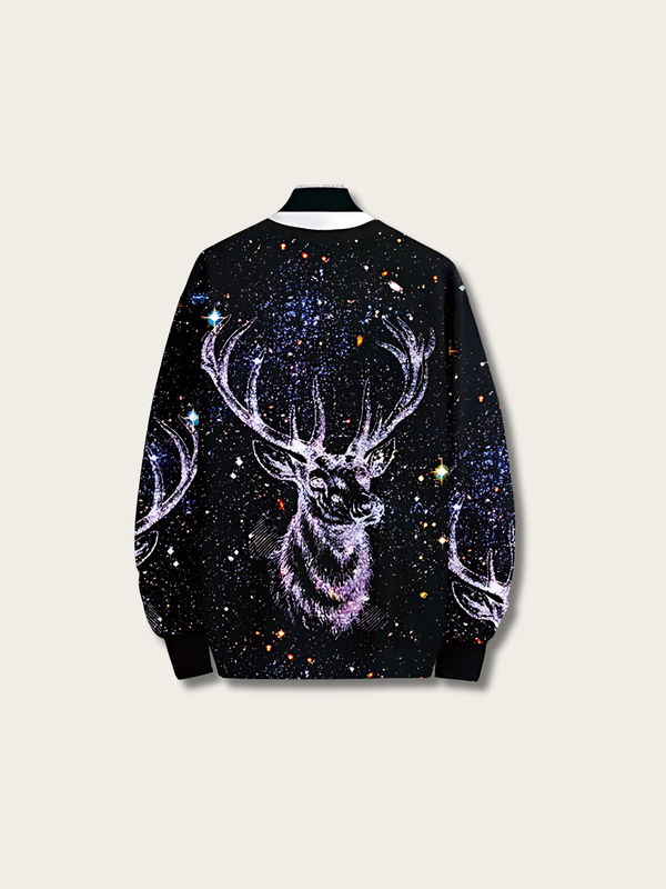 Cosmic Stag Galaxy Japanese Sweater - Small