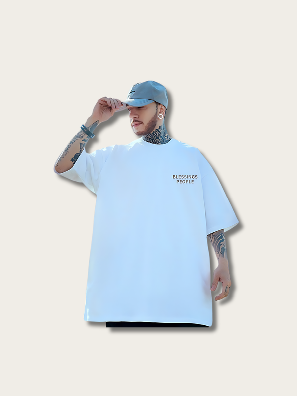 Moon Printed Japanese T Shirt - Medium