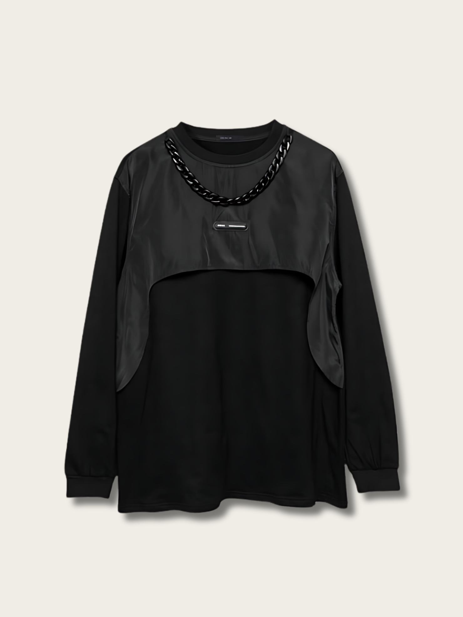 Noir Chainlink Paneled Japanese Sweatshirt - Medium