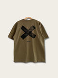 Cross Printed Japanese T Shirt - Small
