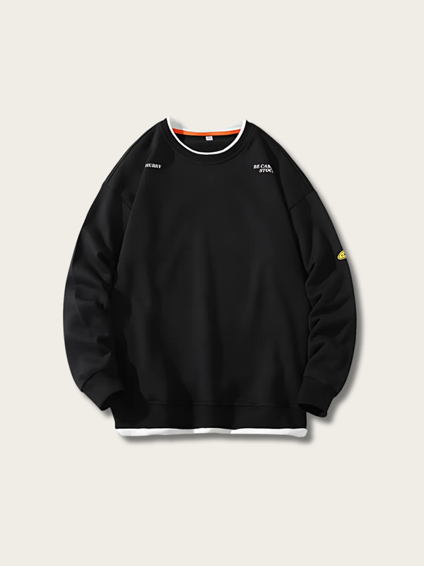 Layered Minimalist Cyberpunk Japanese Sweater - Small