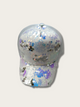 Glam Sequin Japanese Cap - White