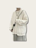 Classic Round Neck Japanese Sweater - Medium