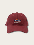 Fuji Mountain Embroidered Japanese Cap - Red