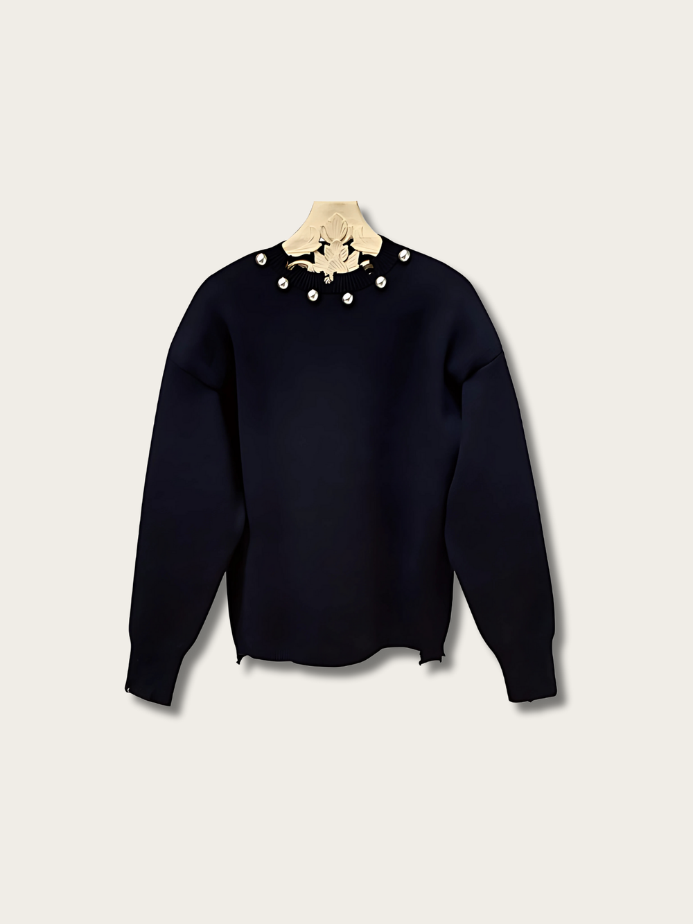 Ornate Pearl Noir Japanese Sweater - Medium