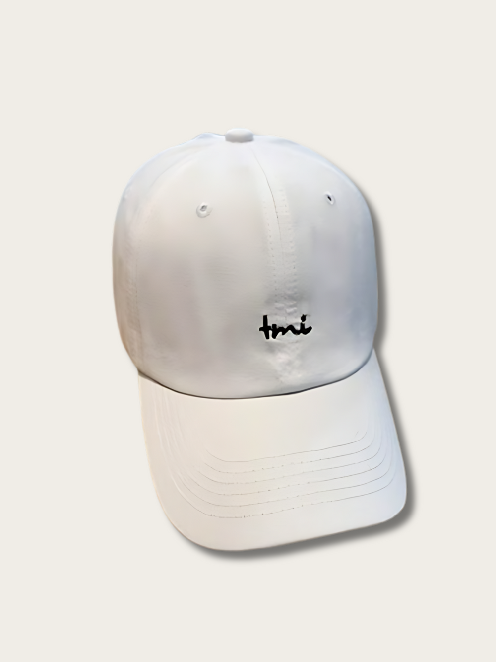 Letter Embroidered Japanese Cap - White