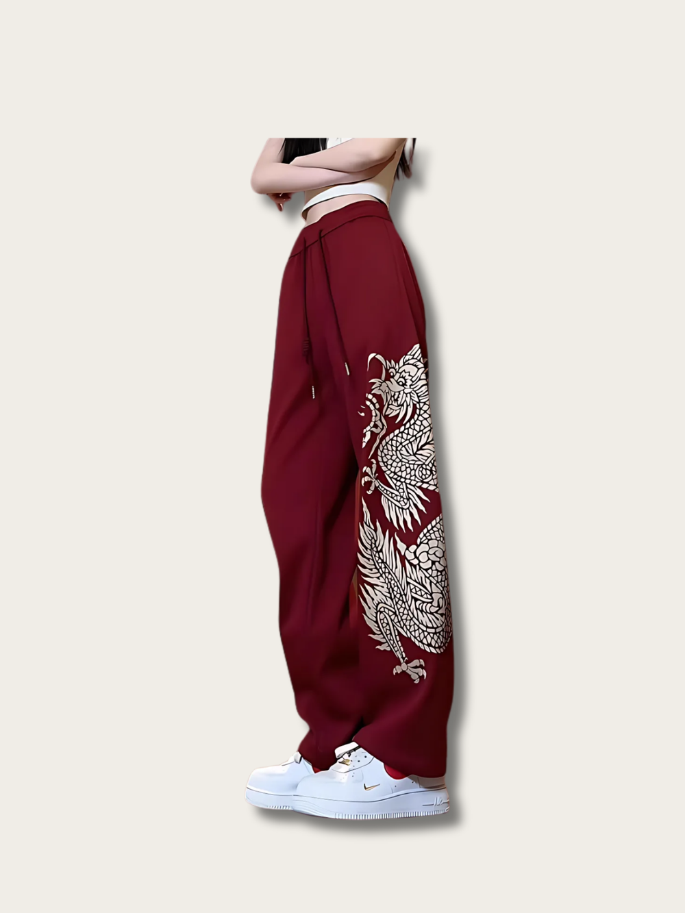 Majestic Dragon Flame Japanese Pants - Large