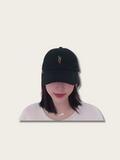Cartoon Carrot Embroidered Japanese Cap - White