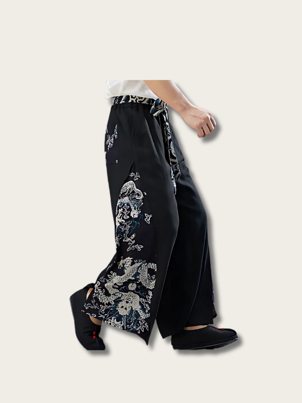 Dragonbound Elegance Japanese Pants - Medium