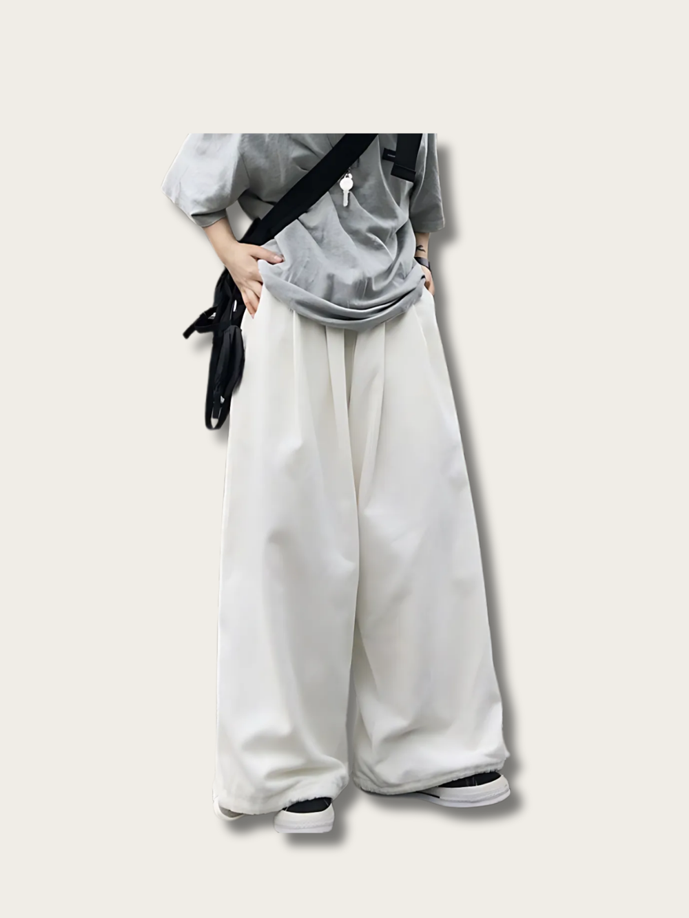 Pleated Waffle Lounge Pants - Medium
