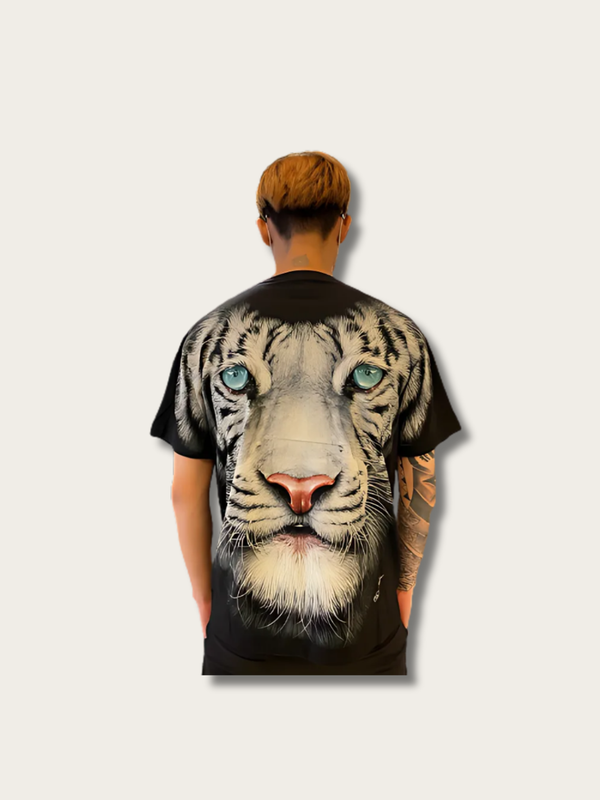 Frosted Gaze Tiger Graphic T Shirt - Large